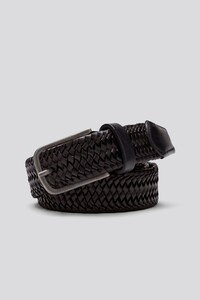 Meyer Braid Elastic Super Stretch Leather Belt Black