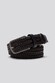 Meyer Braid Elastic Super Stretch Leather Belt Black