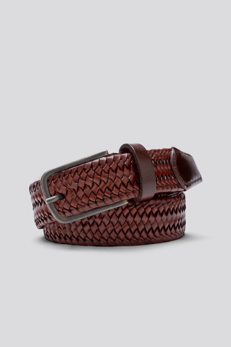 Meyer Braid Elastic Super Stretch Leather Riem Dark Brown