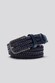 Meyer Braid Elastic Super Stretch Leather Riem Navy