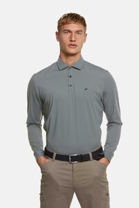 Meyer Bryson Active High Performance Long Sleeve Jersey-Look Polo Grijs
