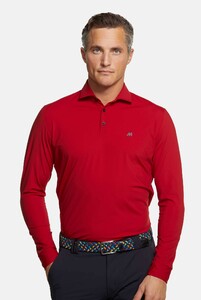 Meyer Bryson Active High Performance Long Sleeve Jersey-Look Poloshirt Bordeaux
