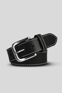 Meyer Casual Leather Uni Color Riem Zwart