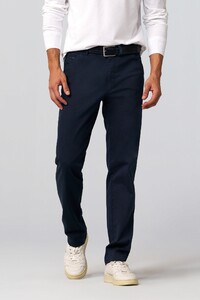 Meyer Chicago Fine Cotton Texture 2-Way Stretch Broek Navy