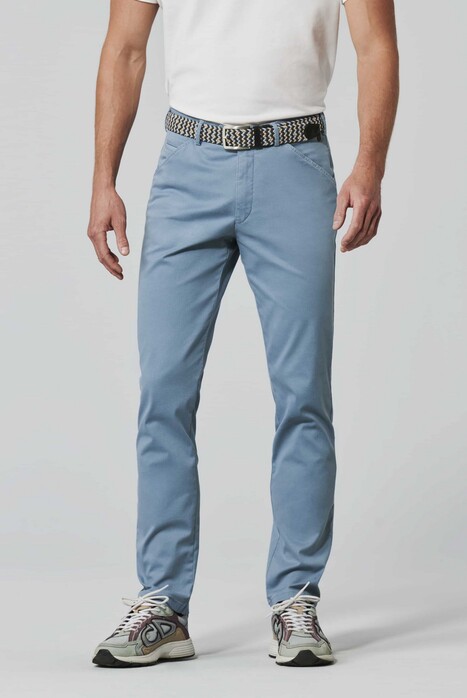 Meyer Chicago Organic Cotton Two-Tone Super-Stretch Broek Blauw