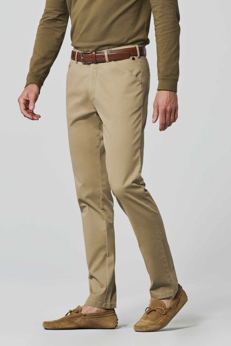 Meyer Chicago Organic Cotton Two-Tone Super-Stretch Broek Zand