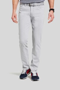 Meyer Chicago Subtle Two-Tone Denim Super-Stretch Jeans Light Grey