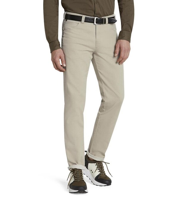 Meyer Dublin 5-Pocket Uni Color Cotton Stretch Broek Beige