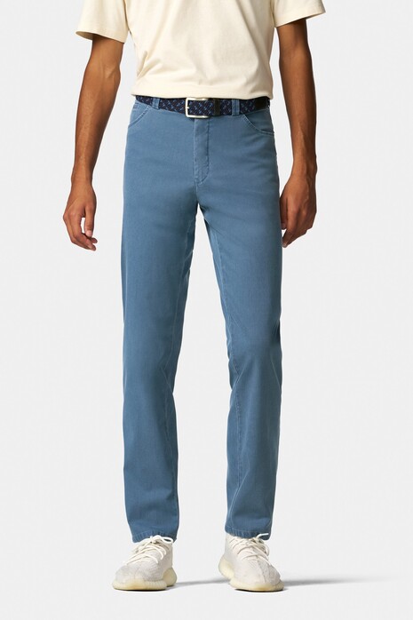Meyer Dublin Active Flex Super Microstructure 2-Way Stretch Broek Blauw