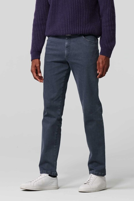 Meyer Dublin Performance Super Stretch Denim Organic Cotton Blend Jeans Midden Grijs