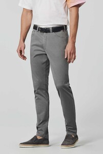 Meyer Dublin Swing Pocket Micro Pattern Organic Cotton Broek Grijs