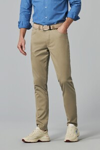 Meyer Dublin Swing Pocket Micro Pattern Organic Cotton Pants Stone Beige