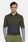 Meyer Justin Active High Performance Longsleeve Color Block Polo Olive-Multi