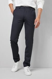 Meyer M5 4-Way-Stretch Wool Blend Chino Broek Navy