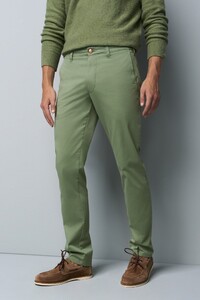 Meyer M5 Chino Light Summer Twill Comfort Stretch Broek Groen