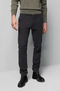 Meyer M5 Chino Micro Structure Organic Cotton Blend Comfort Stretch Broek Antraciet