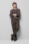 Meyer M5 Chino Micro Structure Organic Cotton Blend Comfort Stretch Broek Dark Brown