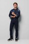 Meyer M5 Chino Micro Structure Organic Cotton Blend Comfort Stretch Broek Navy