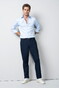 Meyer M5 Chino Solid Color Ultralight Organic Cotton Blend Broek Navy