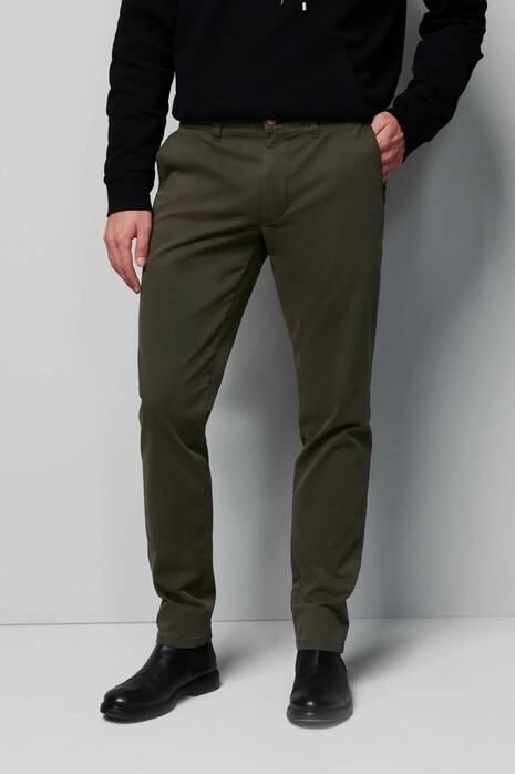 Meyer M5 Comfort Casual Cotton Broek Donker Groen