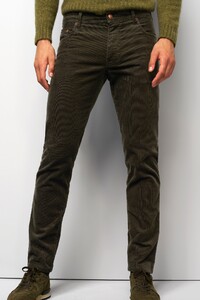 Meyer M5 Five Corduroy Organic Cotton Comfort Stretch Corduroy Broek Donker Groen