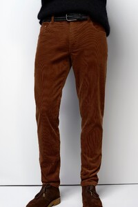Meyer M5 Five Corduroy Organic Cotton Comfort Stretch Corduroy Broek Roest