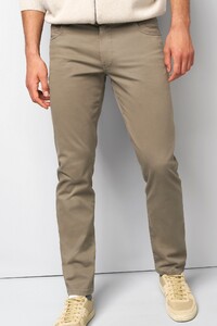 Meyer M5 Five High Performance Satin Organic Cotton Blend 5-Pocket Broek Licht Beige