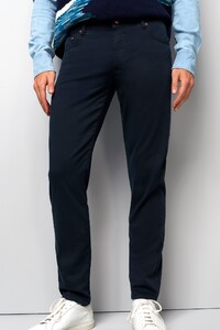 Meyer M5 Five High Performance Satin Organic Cotton Blend 5-Pocket Broek Navy