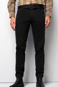 Meyer M5 Five High Performance Satin Organic Cotton Blend 5-Pocket Broek Zwart