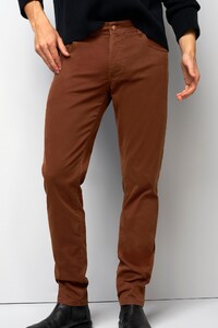 Meyer M5 Five High Performance Satin Organic Cotton Blend 5-Pocket Pants Rust