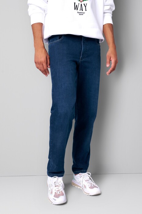 Meyer M5 Five Loose Handfinished Denim Comfort Stretch Jeans Blue Stone