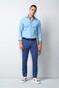Meyer M5 Five Organic Cotton Soft Subtle Micro Print Broek Blauw