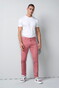 Meyer M5 Five Organic Cotton Soft Subtle Micro Print Broek Zalm