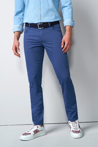 Meyer M5 Five Organic Cotton Soft Subtle Micro Print Pants Blue