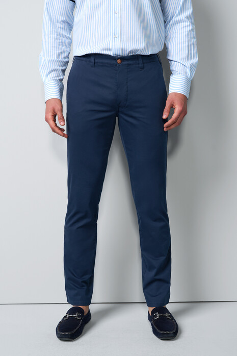 Meyer M5 Move Stretch Cotton Broek Donker Blauw