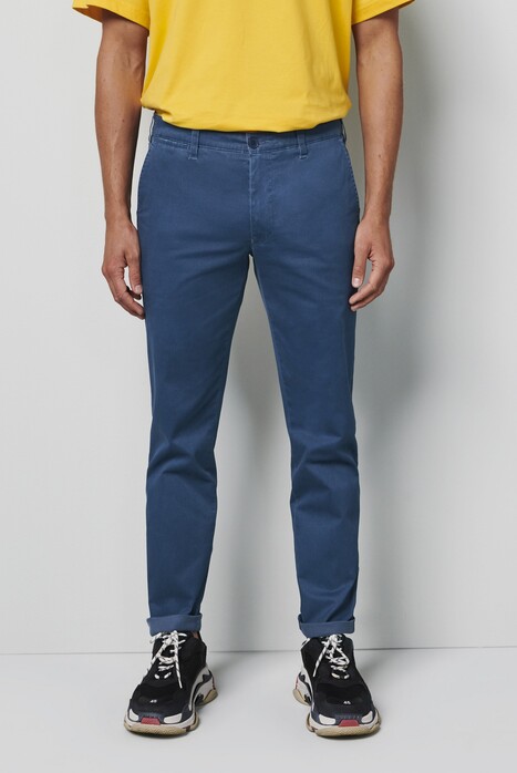 Meyer M5 Organic Cotton Twill Comfort Stretch Broek Blauw