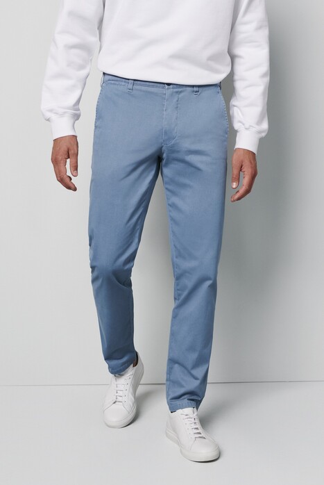 Meyer M5 Organic Cotton Twill Comfort Stretch Broek Licht Blauw