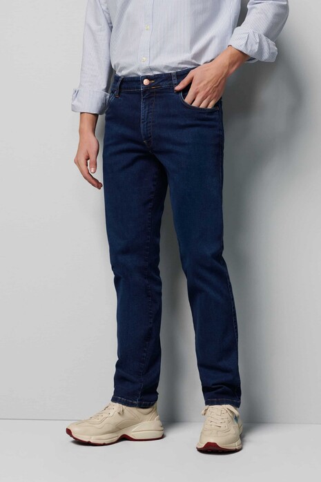 Meyer M5 Regular Performance Denim Super-Stretch Jeans Dark Stone Blue