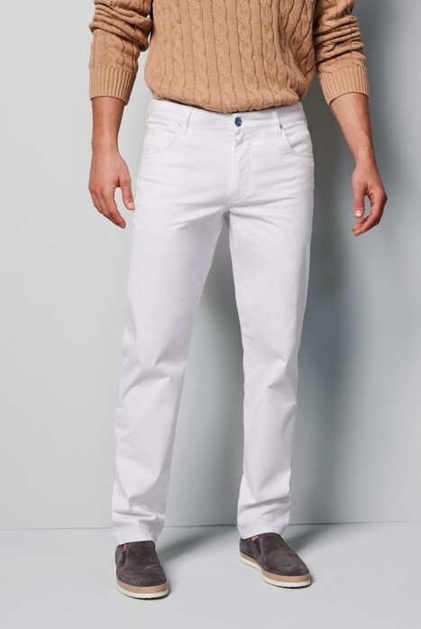 Meyer M5 Regular Super-Stretch Performance Denim Organic Cotton Jeans White