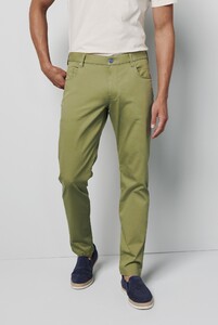 Meyer M5 Slim Micro Structure Super-Stretch Organic Cotton Broek Groen