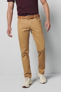 Meyer M5 Slim Micro Structure Super-Stretch Organic Cotton Broek Terracotta