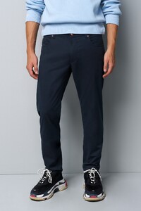 Meyer M5 Slim Micro Structure Ultralight Organic Cotton Broek Navy