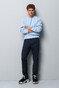 Meyer M5 Slim Micro Structure Ultralight Organic Cotton Broek Navy