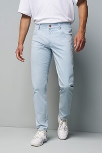 Meyer M5 Slim Micro Structure Ultralight Organic Cotton Pants Light Blue