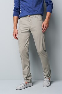 Meyer M5 Slim Micro Structure Ultralight Organic Cotton Pants Stone