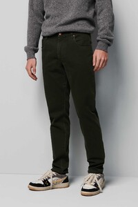 Meyer M5 Slim Organic Cotton Micro Structure Broek Donker Groen