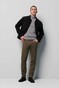 Meyer M5 Slim Organic Cotton Micro Structure Broek Donker Taupe