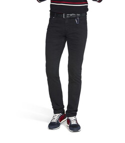 Meyer M5 Slim Pima Cotton Satin Super-Stretch 5-Pocket Broek Navy