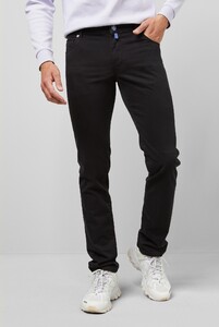 Meyer M5 Slim Pima Cotton Satin Super-Stretch 5-Pocket Broek Zwart