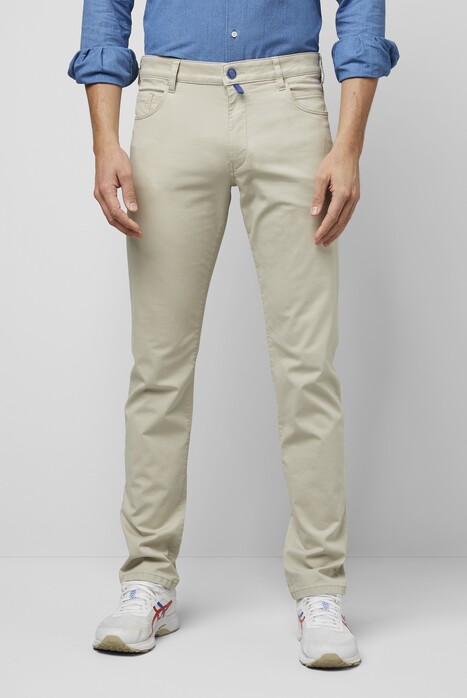 Meyer M5 Slim Super Stretch Organic Cotton Blend Broek Beige